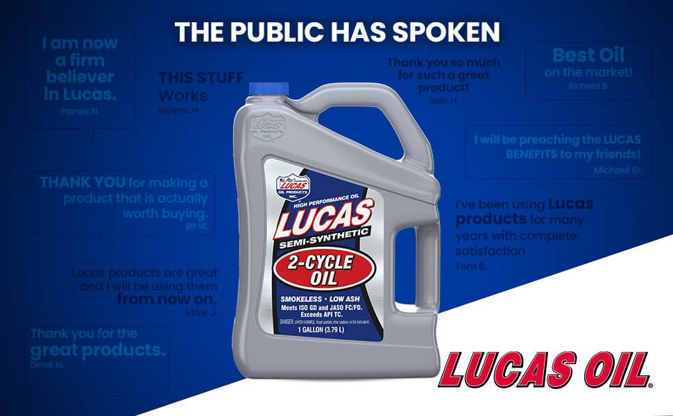 Lucas Oil 10058 Semi-Synthetic 2-Cycle Motor Oil