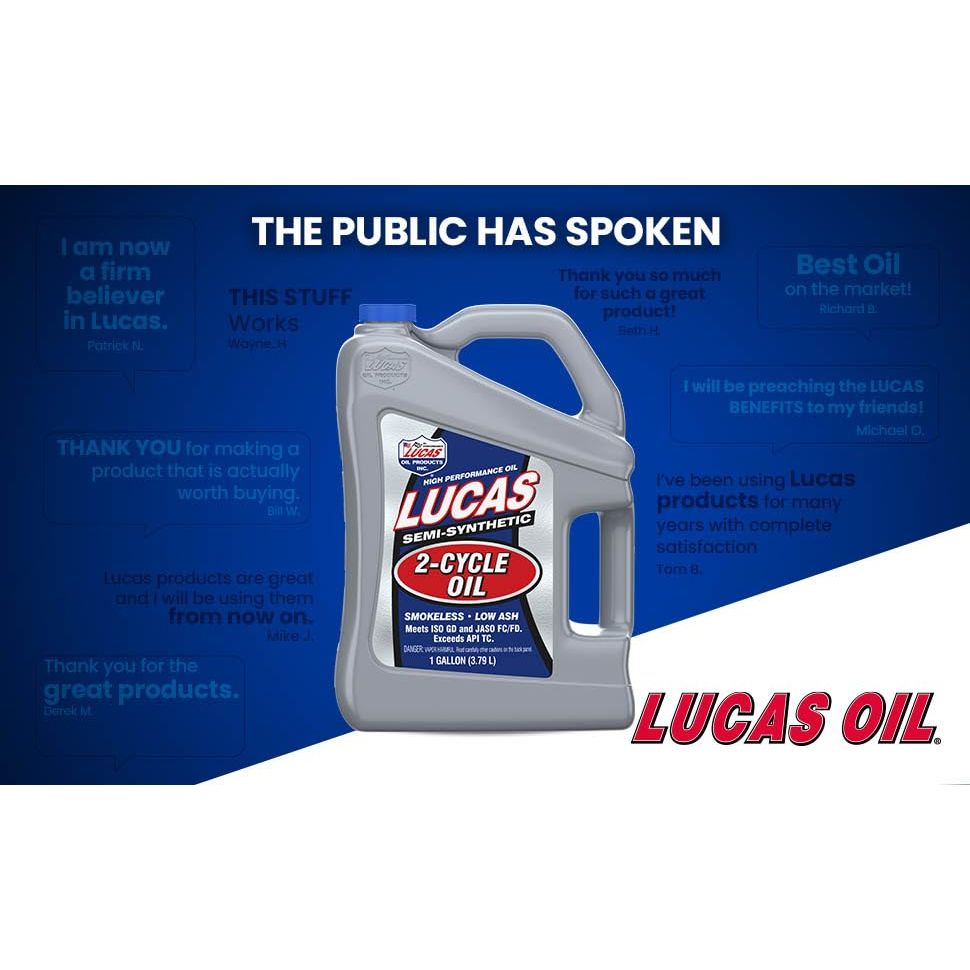 Lucas Oil 10058 Semi-Synthetic 2-Cycle Motor Oil
