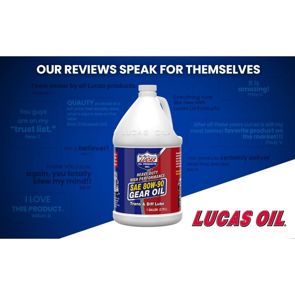 Lucas Oil 10046 Heavy Duty 80/90 Plus Gear Oil - 1 Gallon Jug
