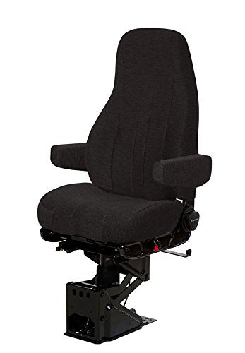 National Seating 50764.365 Truck Seat, HiPro 95 Air Suspension, Black Mordura Cloth, Hi-Back, 15 in. Ratcheting Armrests