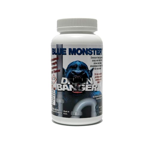 Set of 4 Blue Monster Drain Banger Drain Cleaner