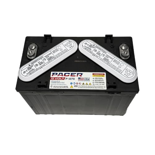 Set of 4 | Pacer P-1275 12V 145Ah Deep Cycle Golf Cart, Solar, Marine, RV, and Industrial Use Battery. Compatible with Trojan T-1275 | T1275