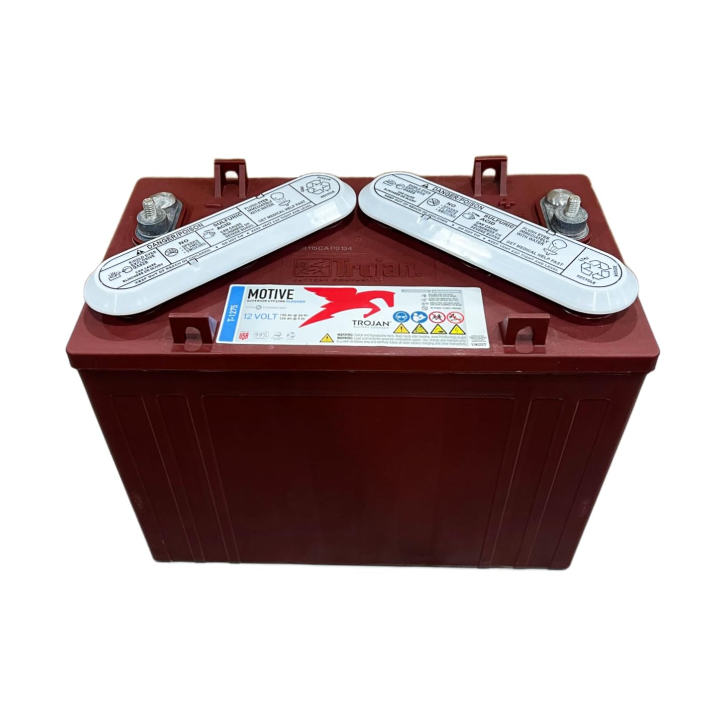 Trojan T-1275 12V Flooded Lead Acid Battery, 150Ah 20-Hr Rate - Set of 8