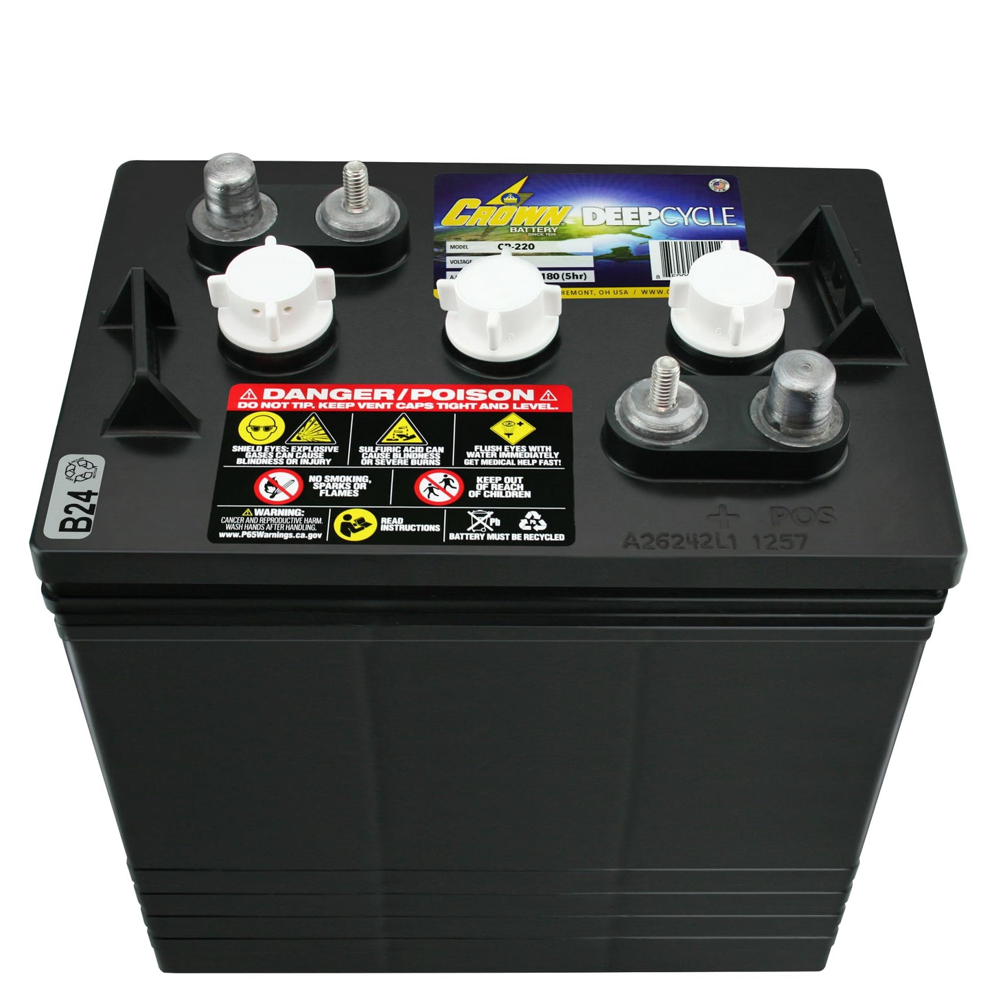 PowerStar Crown CR-220 Group GC2 6V 220 AH Battery X4