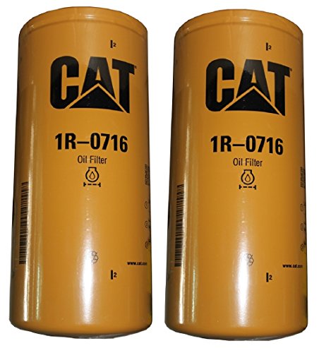 Caterpillar 1R0716 1R-0716 Engine Oil Filter Advanced High Efficiency Multipack (Pack of 2)