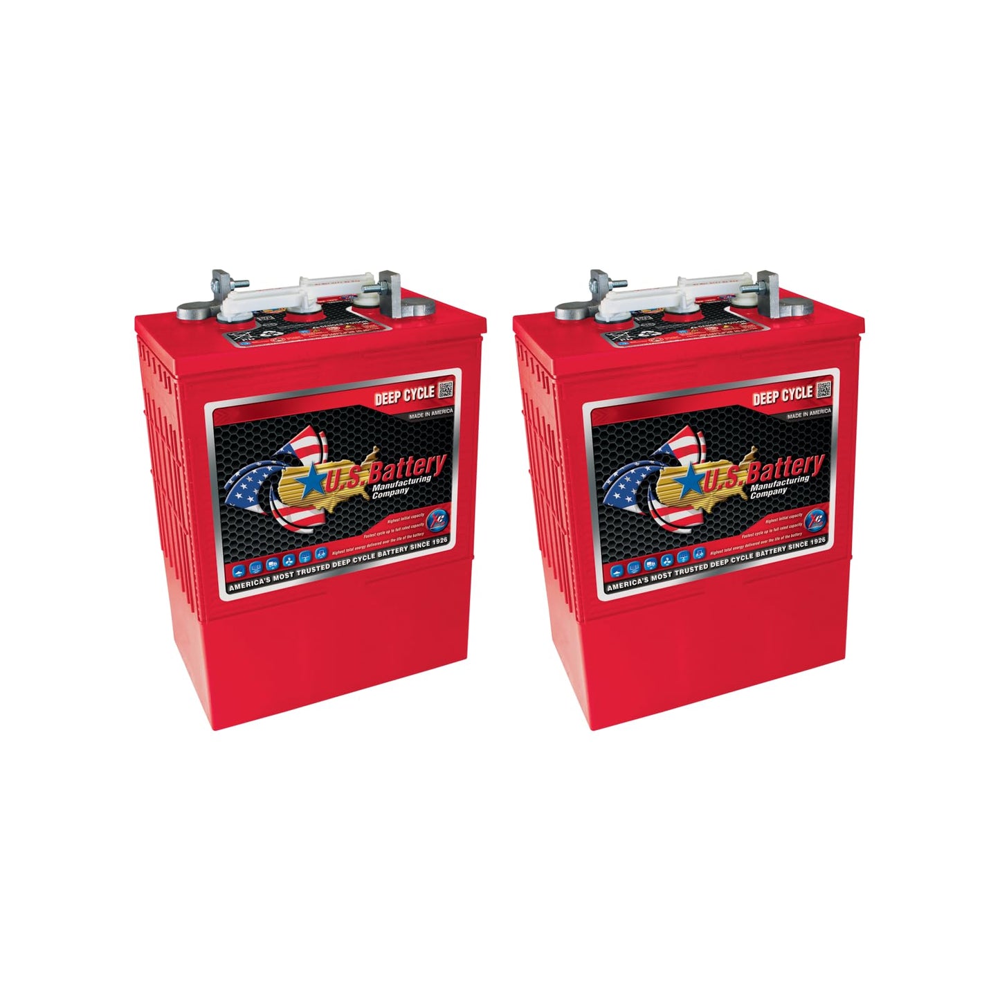 (Set of 2) US Battery USL16HCXC2 6V 420A Deep Cycle Flooded Lead Acid Battery, Group Size: 903