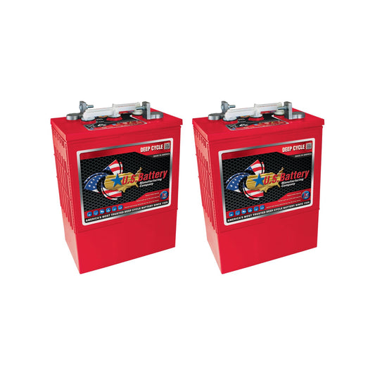 (Set of 2) US Battery USL16HCXC2 6V 420A Deep Cycle Flooded Lead Acid Battery, Group Size: 903