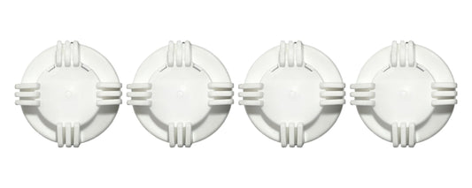 Stone River Golf Cart Battery Vent Caps - 1/4 Turn Bayonet Style (Color: White) Pack of 4