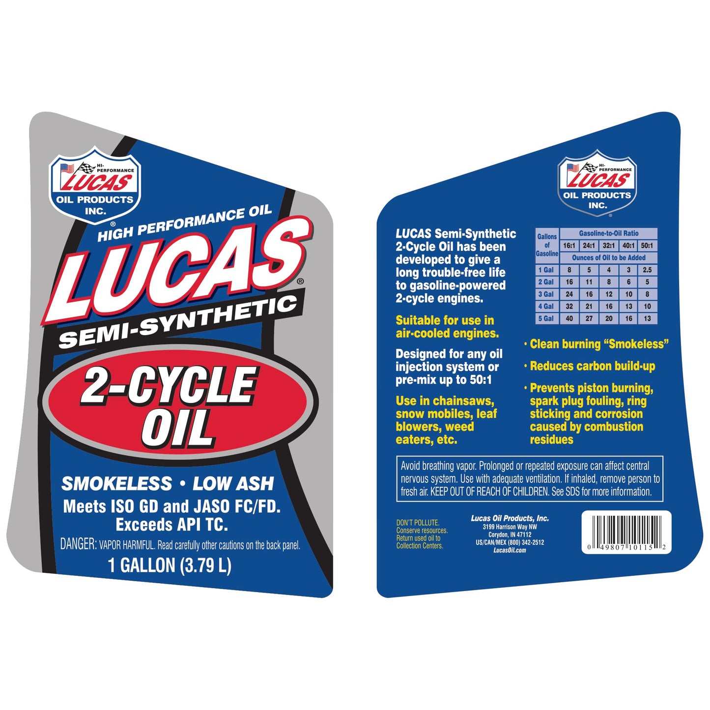 Lucas Oil 10058 Semi-Synthetic 2-Cycle Motor Oil