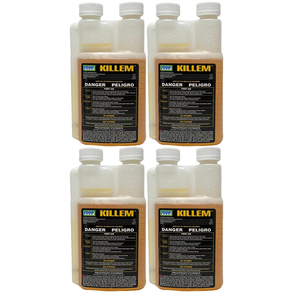 Killem 00119 Biocide, 16 oz. Bottle (Pack of 4)