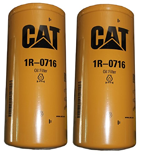 Caterpillar 1R0716 1R-0716 Engine Oil Filter Advanced High Efficiency Multipack (Pack of 2)