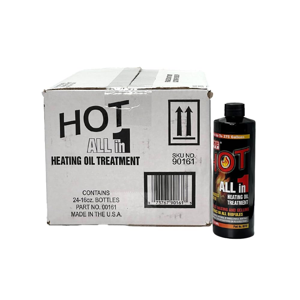 HOT 4-in-1 Heating Oil Treatment, Case of 24 bottles, 16 ounces each