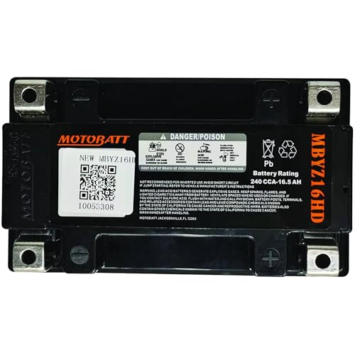 Motobatt MBYZ16HD AGM Quadflex Battery