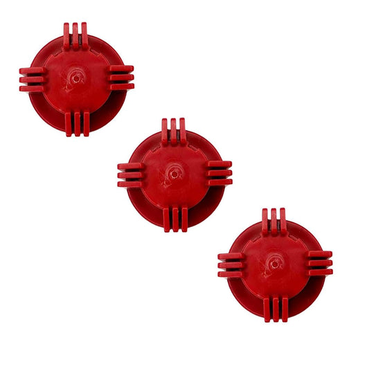 Stone River Golf Cart Battery Vent Cap - 1/4 Turn Bayonet Style (Color: Red) Pack of 3