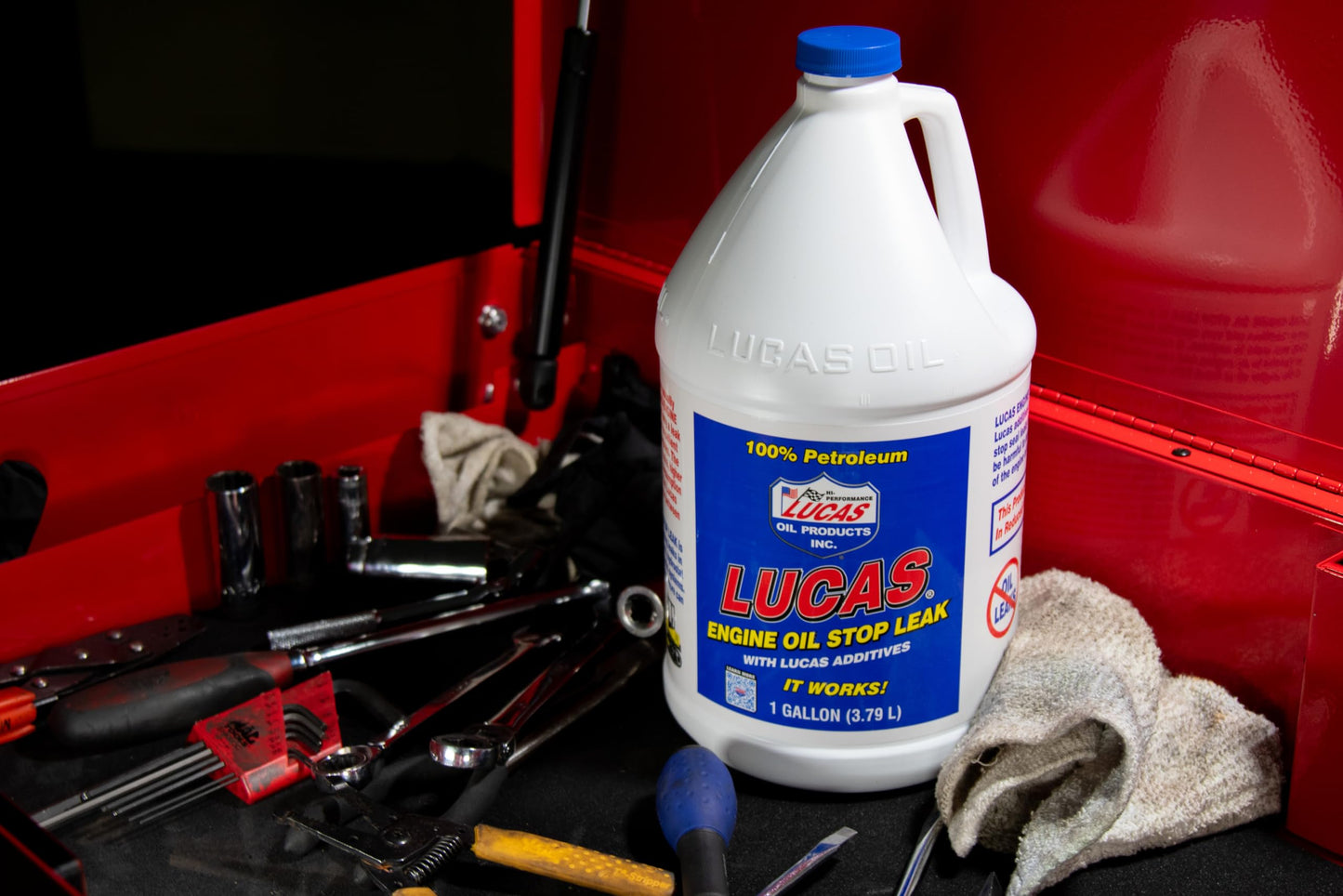 Lucas Oil 10279 Engine Oil Stop Leak - 1 Gallon (Pack of 4)