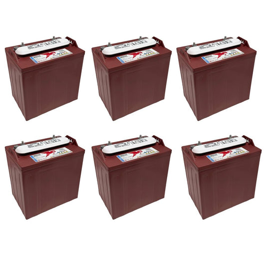 Trojan T875 8 Volt, 170 AH Deep Cycle Battery (Pack of 6)