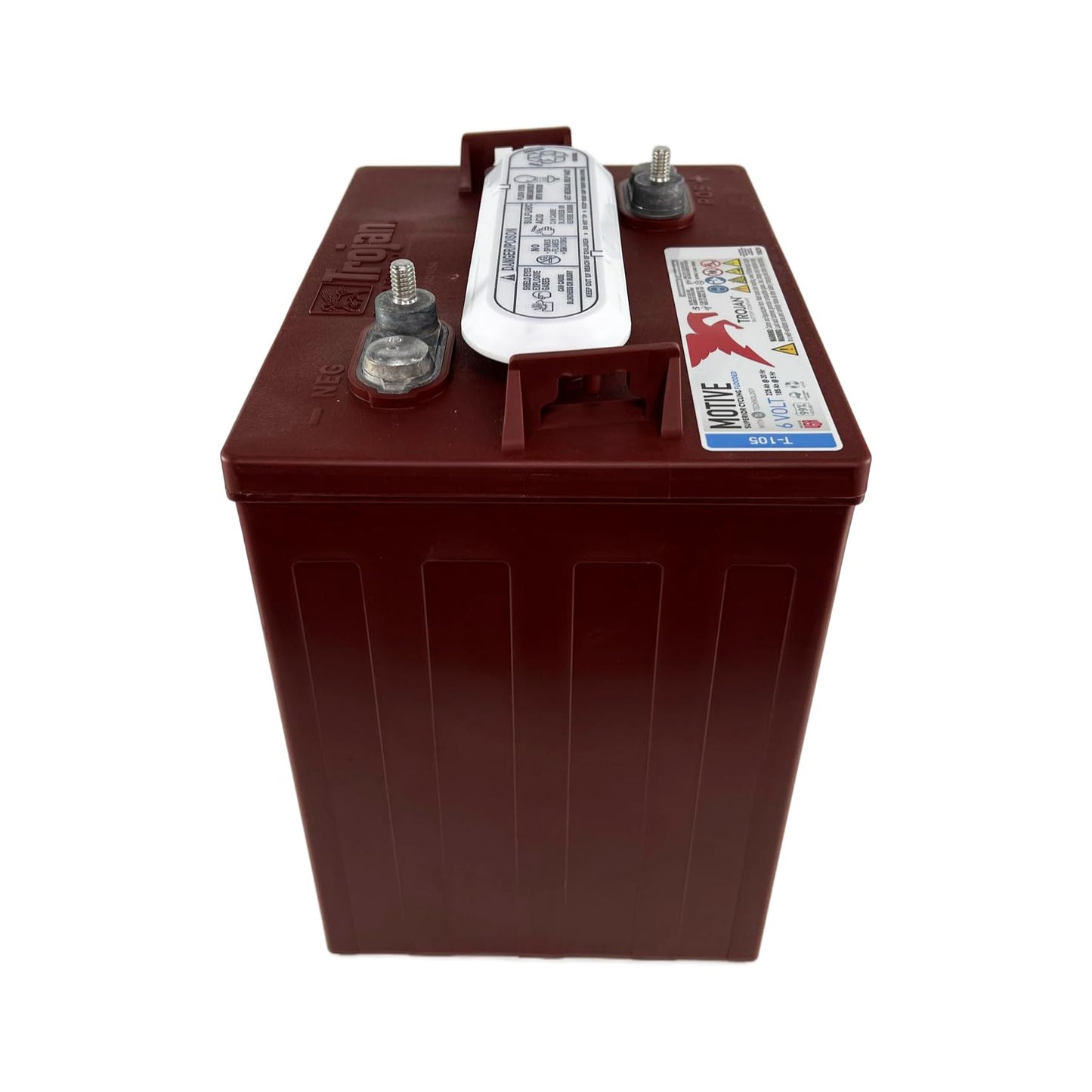 Trojan T-105 6V Deep Cycle Battery, 225Ah 20-Hr Rate, Flooded Lead Acid - Set of 4