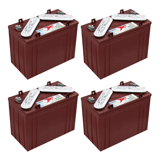Trojan T-1275 12V Flooded Lead Acid Battery, 150Ah 20-Hr Rate - Set of 4