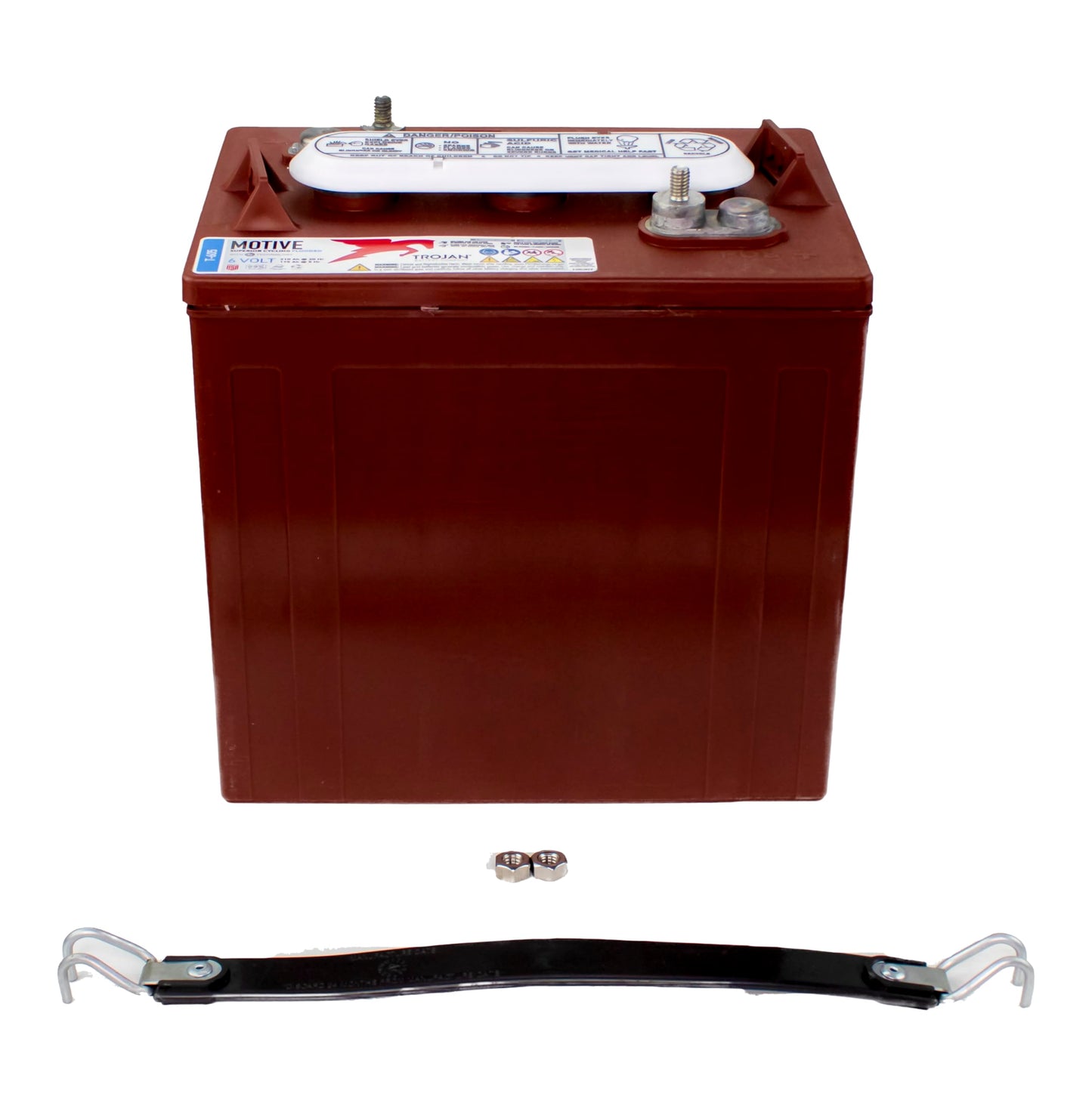 Trojan T-605 6V Lead Acid Battery, 210Ah 20-Hr Rate - Set of 6