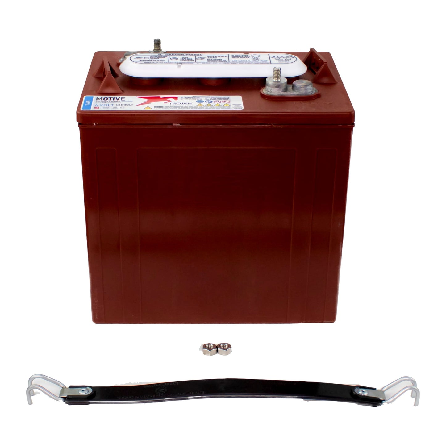 Trojan T-605 6V Lead Acid Battery, 210Ah 20-Hr Rate - Set of 6