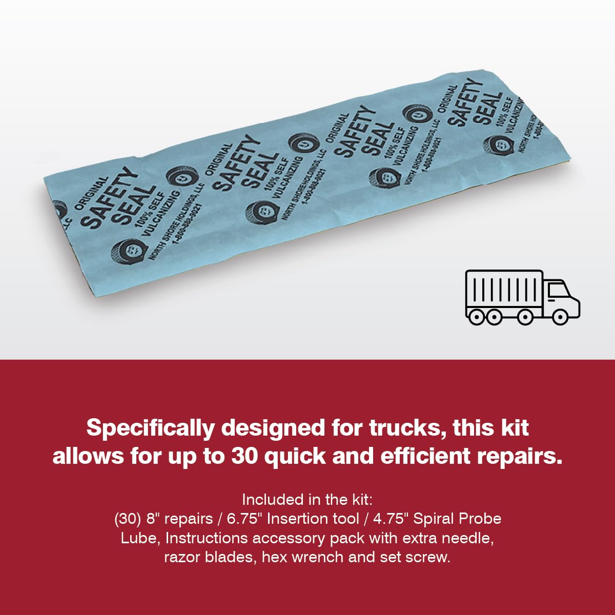 Safety Seal Truck Deluxe Tire Repair Kit 30-8"(20CM) Repairs