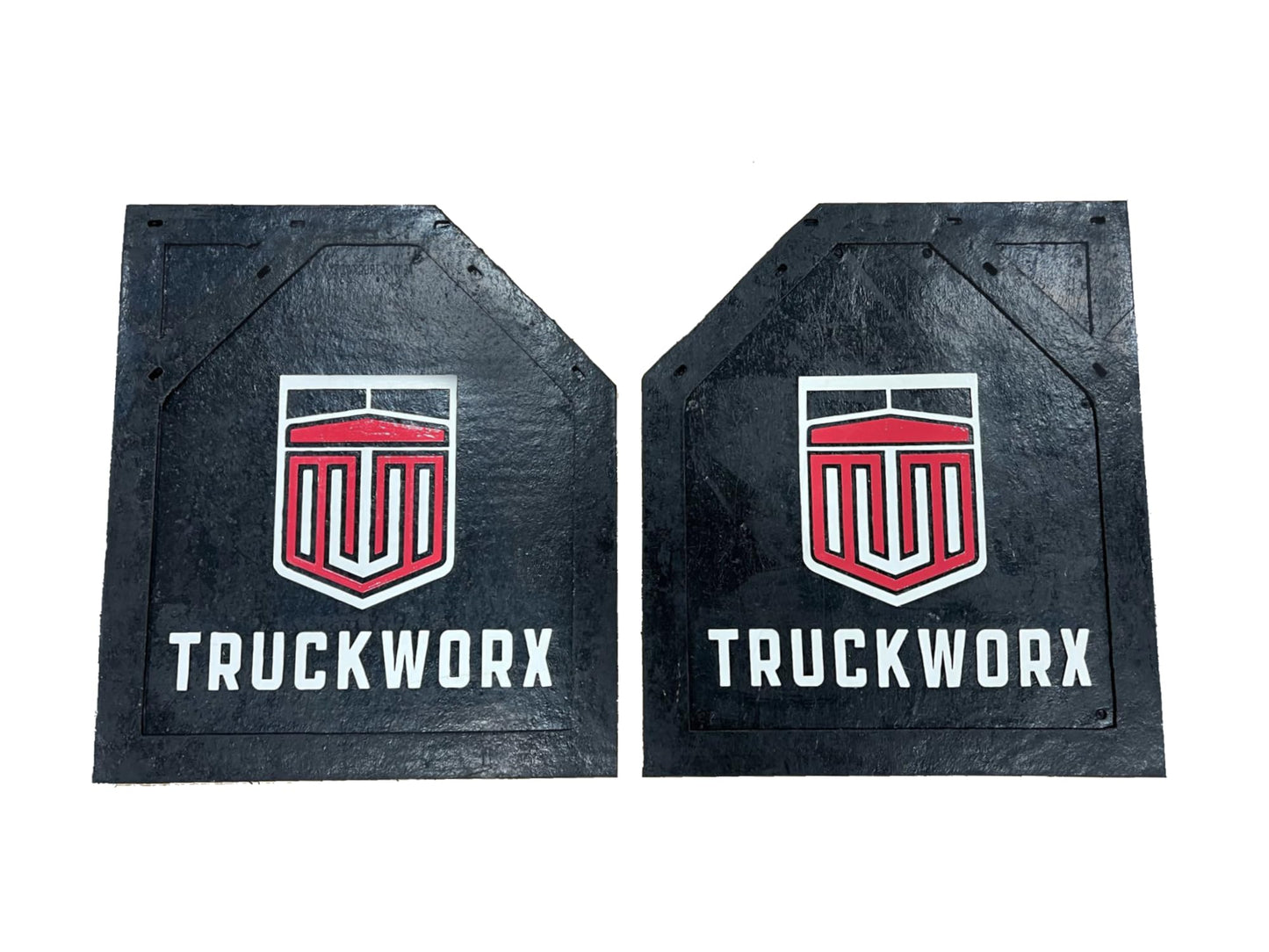 Truckworx 24" x 27" Angled Mud Flaps | 1/2" Thick - Set of 2 (KIT: TW24L & TW24R)
