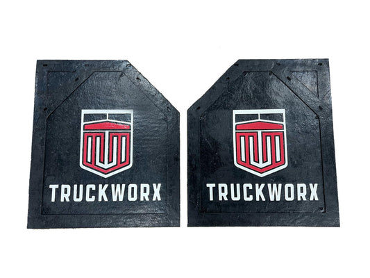Truckworx 24" x 27" Angled Mud Flaps | 1/2" Thick - Set of 2 (KIT: TW24L & TW24R)