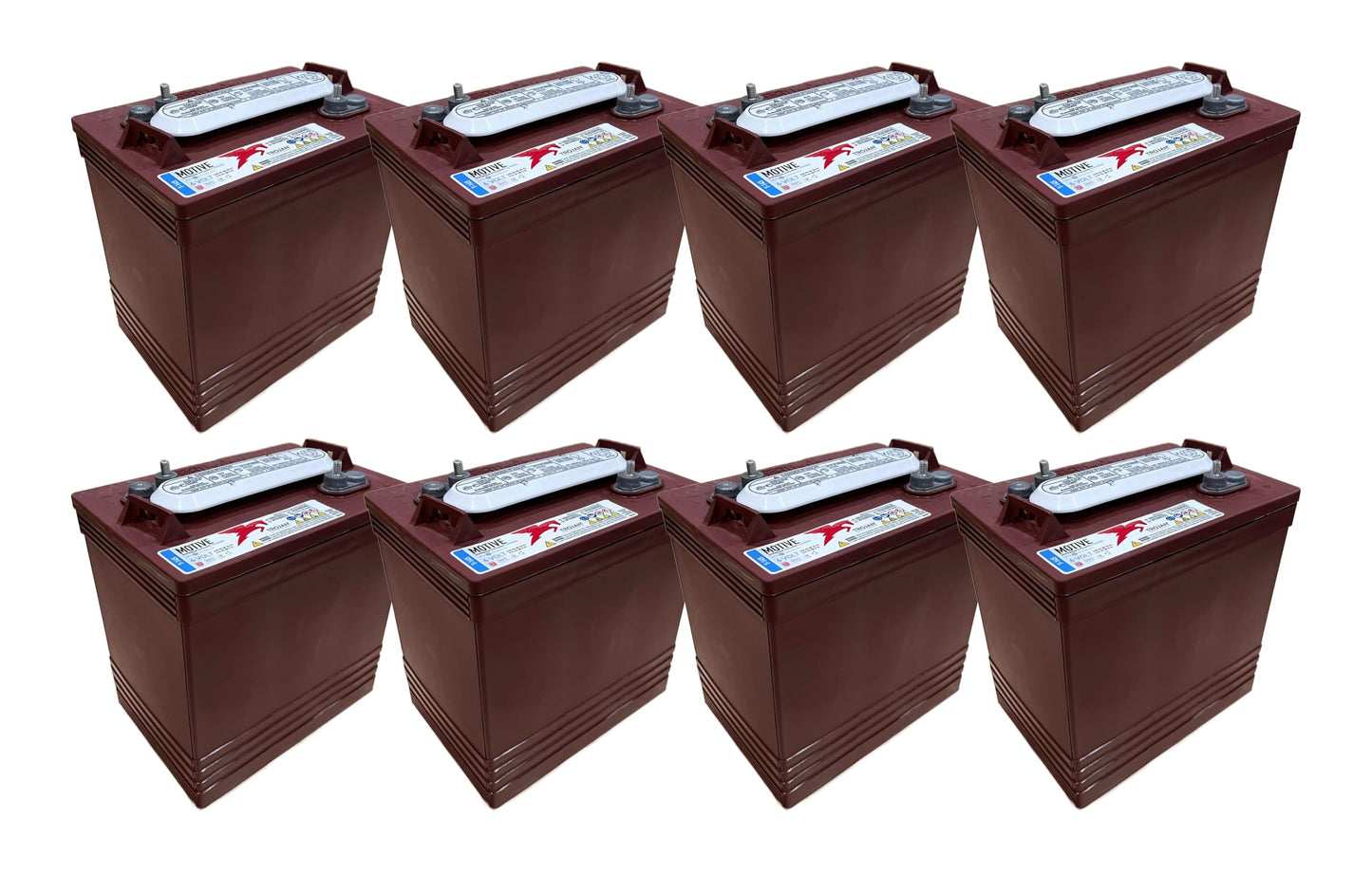 (8 Pack) T-145 6 Volt Deep Cycle 260Ah Golf Cart, Solar, Marine, RV, & Industrial Use GC2 Battery - Replaces T-605, T-105, T-125