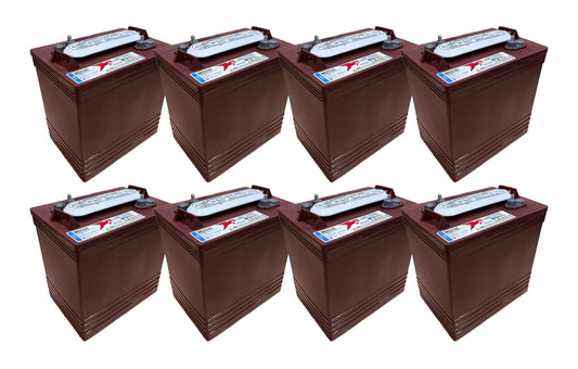 (8 Pack) T-145 6 Volt Deep Cycle 260Ah Golf Cart, Solar, Marine, RV, & Industrial Use GC2 Battery - Replaces T-605, T-105, T-125