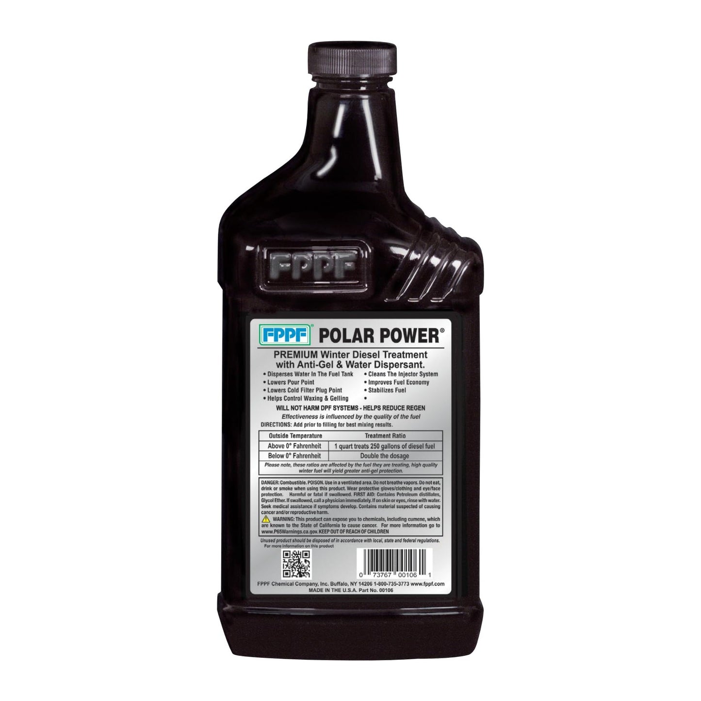 FPPF Polar Power® 00106 Diesel Fuel Treatment – 32 oz. (Pack of 6)