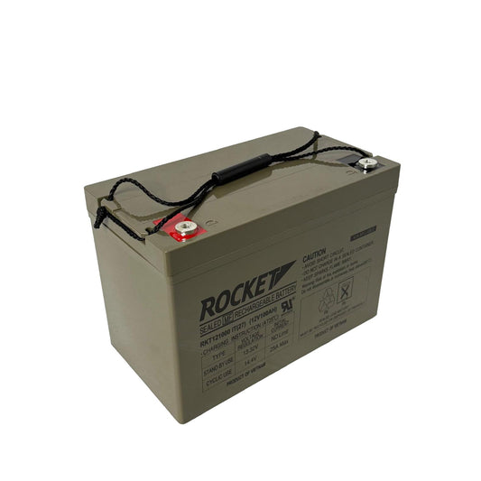 ROCKET RKT121000 IT (27) 12V 100Ah Sealed Lead Acid AGM Battery – Deep Cycle, Maintenance-Free, VRLA, Non-Spillable – Ideal for UPS, Solar, Telecom & Industrial Use