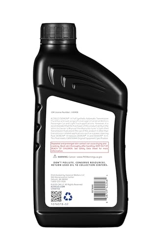 ACDelco GM Original Equipment 10-9243 (88865549) Dexron VI Full Synthetic Automatic Transmission Fluid - 1 qt