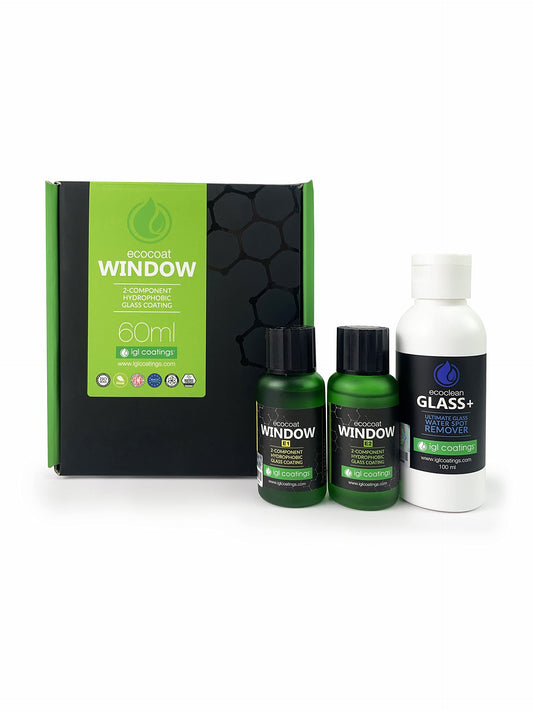 IGL Ecocoat Window Hydrophobic Glass Coating (60ml) Ultimate Ceramic Coating DIY Kit
