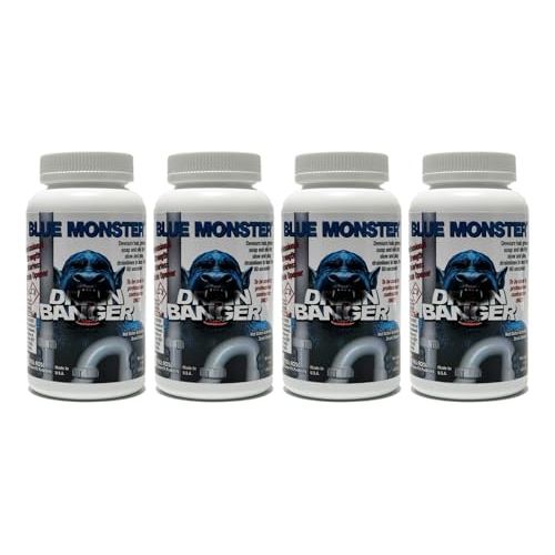 Set of 4 Blue Monster Drain Banger Drain Cleaner