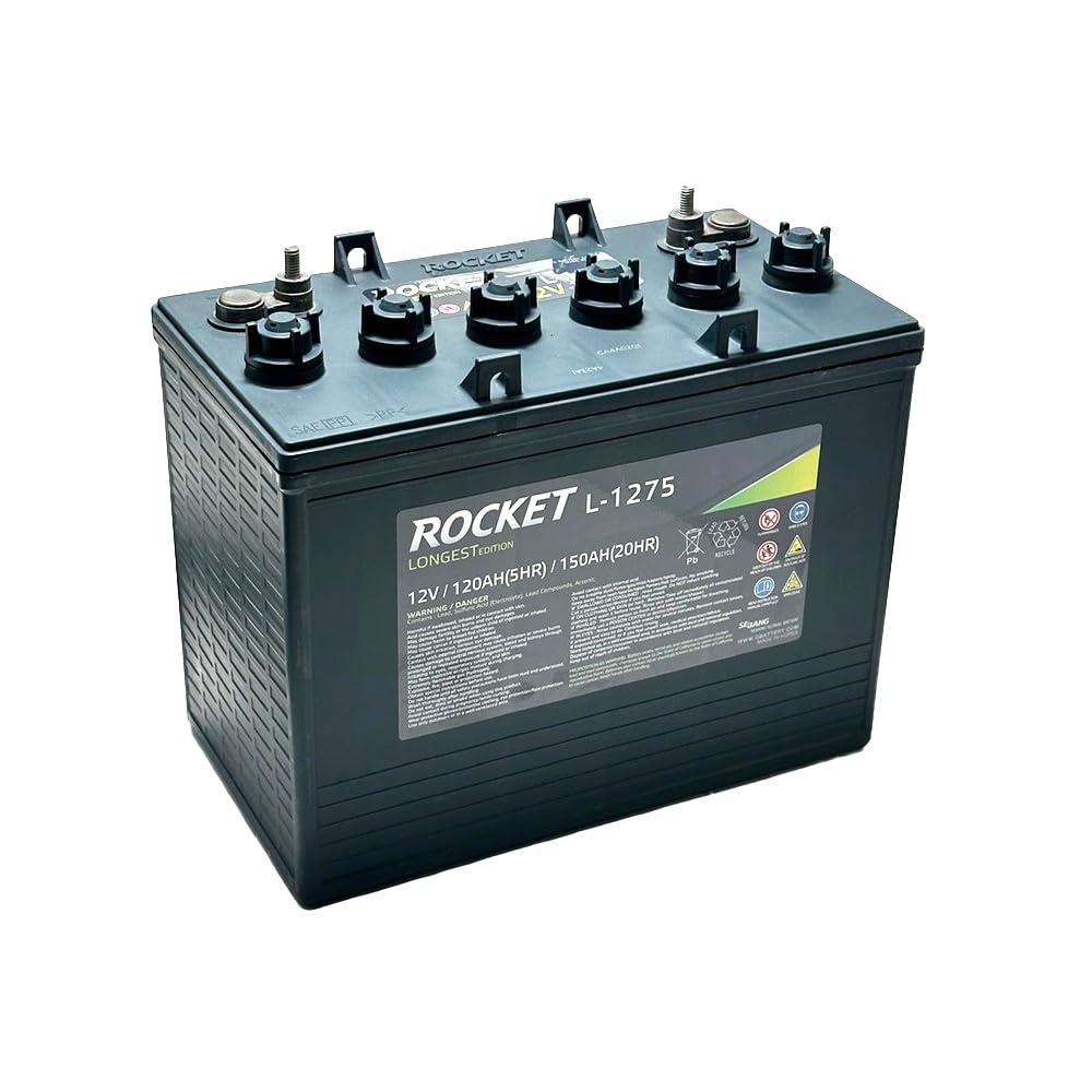 ROCKET L-1275 150Ah 12V GC Battery - Replaces Trojan T-1275 Plus (Set of 2)