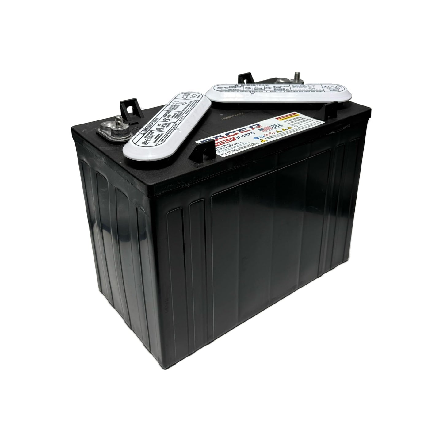 (Set of 12) Pacer P-1275 12V 145Ah Deep Cycle Golf Cart, Solar, Marine, RV, and Industrial Use Battery. Compatible with Trojan T-1275 | T1275