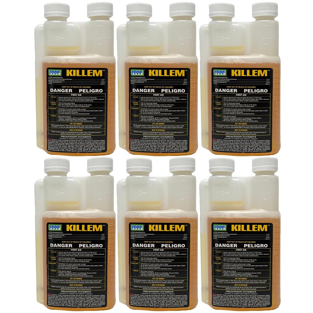 FPPF Killem 00119 Biocide, 16 oz. Bottle (Pack of 6)