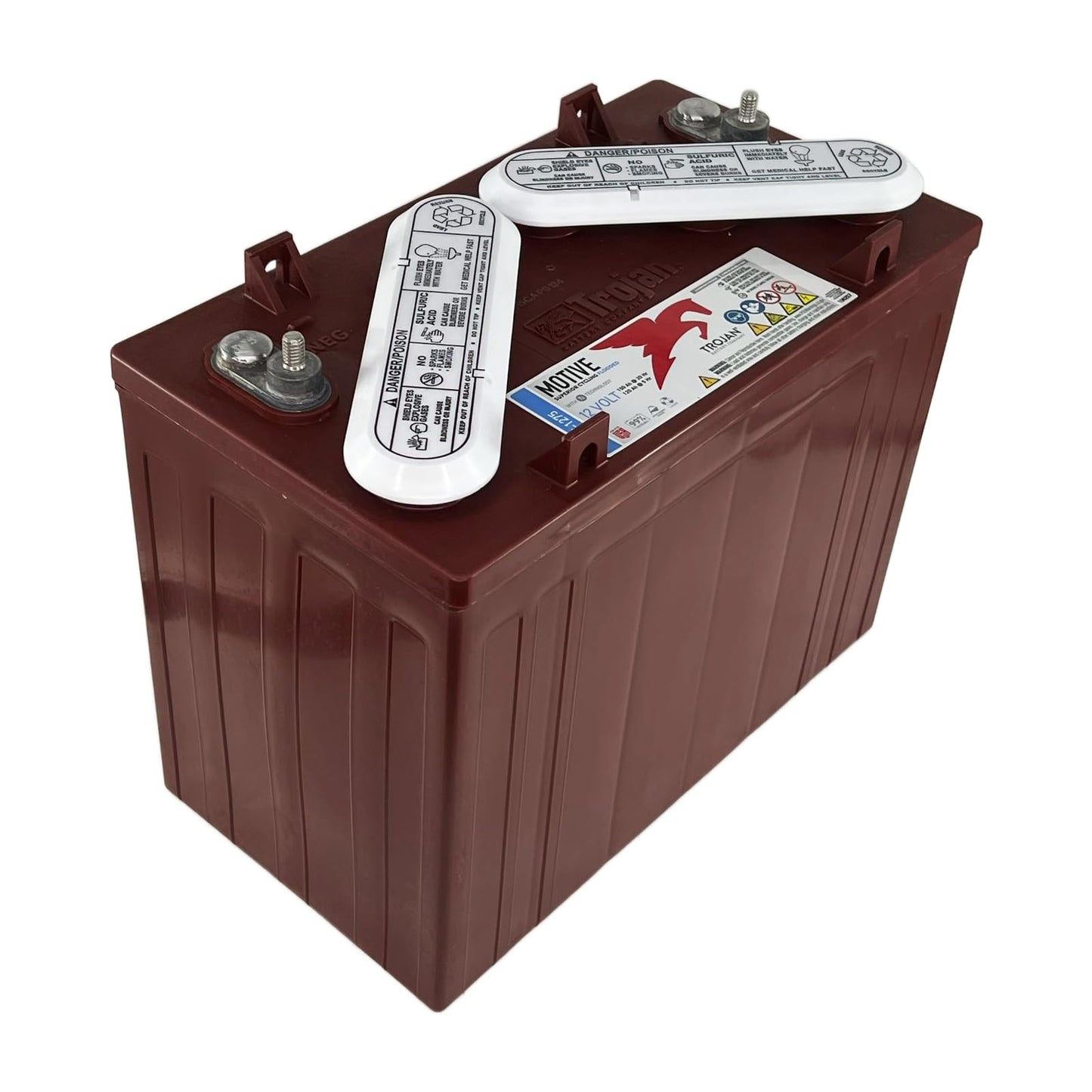 Trojan T-1275 12V Flooded Lead Acid Battery, 150Ah 20-Hr Rate - Set of 4