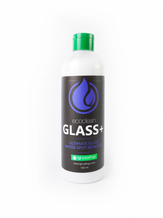 IGL Ecoclean Glass + Water Spot Eraser (500ml) – Streak-Free, Nano-Enhanced Glass Cleaner for Crystal Clear Visibility