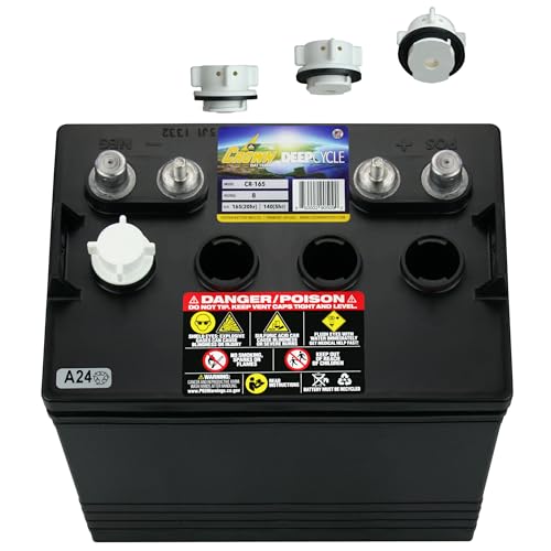 Crown CR-165 8V Deep-Cycle Flooded Battery Replaces Trojan T-875 X4