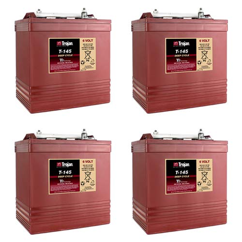 Trojan T-145 6V 260Ah Flooded Lead Acid GC2 Deep Cycle Battery x4