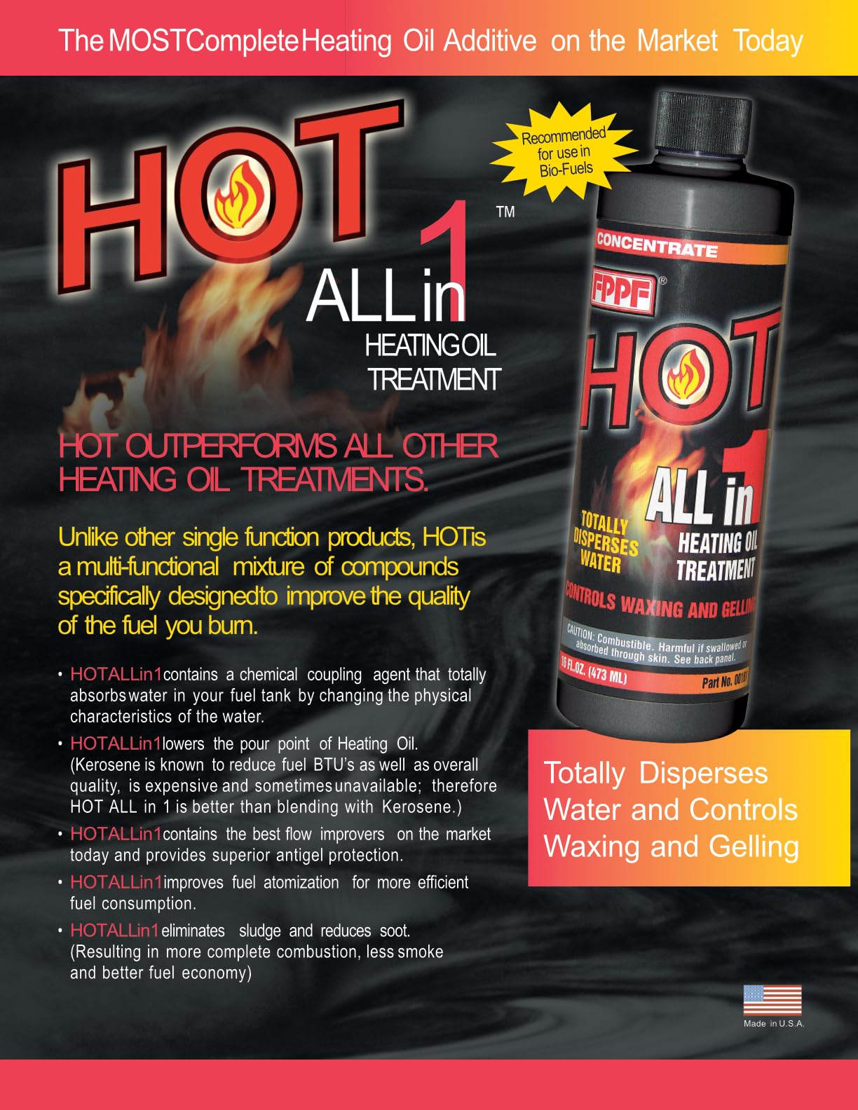 FPPF 00161 Hot All-in-1 Heating Oil Treatment, 16oz Bottle – Pack of 4