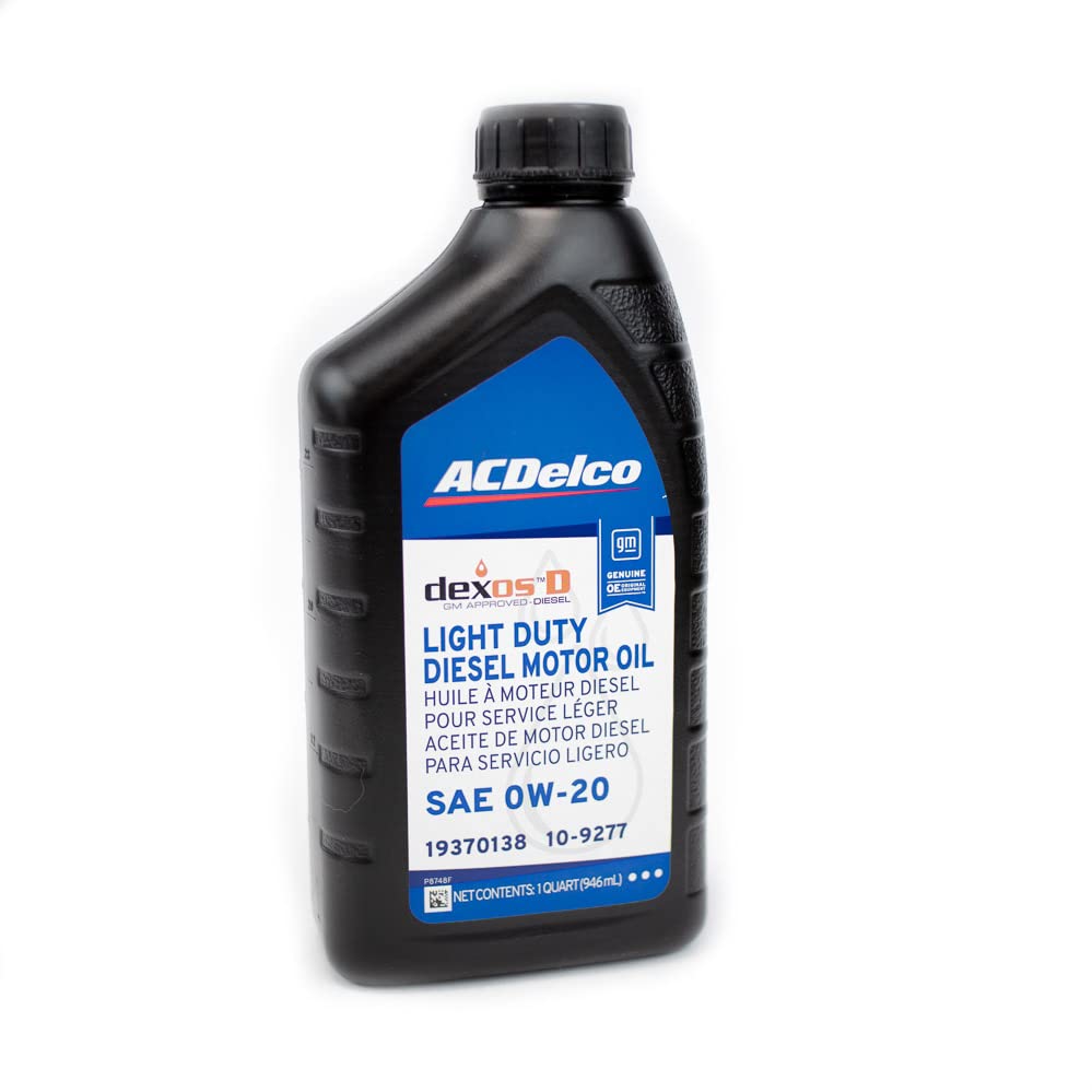 ACDelco DexosD 0w-20 Oil Change Kit 19370138, 10-9277 & ACDelco PF66, 55495105, 19391402 Oil Filter LM2 LZ0 For 3.0l Duramax Silverado Sierra 1500 Tahoe Yukon Suburban Escalade Diesel