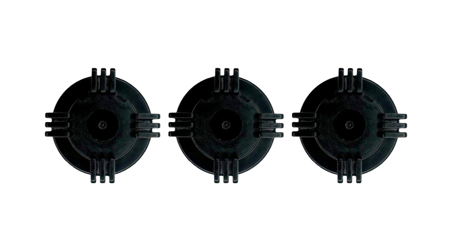 Stone River Golf Cart Battery Vent Cap - 1/4 Turn Bayonet Style (Color: Black) Pack of 3