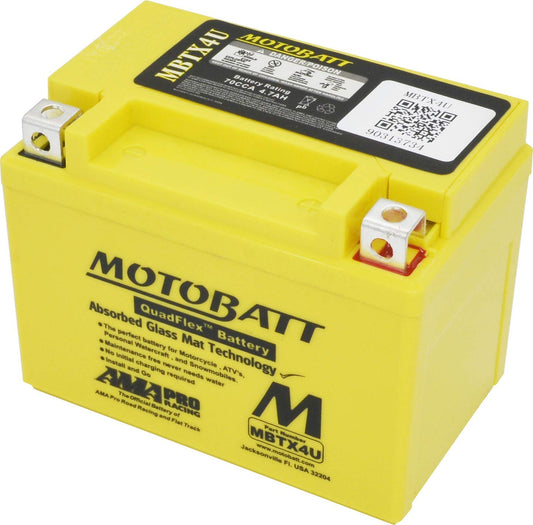 MotoBatt MBTX4U Replaces YTZ5S YTX4LBS YT4LBS YB4LA YB4LB