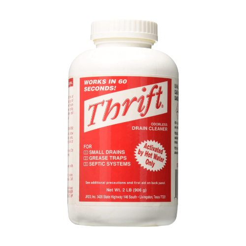 Thrift Drain Cleaner Alkaline Based Drain Cleaner Case of 12 2Lb Granular - Thrift T-200