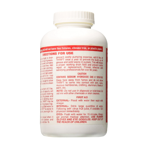 Thrift Drain Cleaner Alkaline Based Drain Cleaner Case of 12 2Lb Granular - Thrift T-200