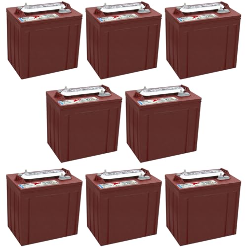 Trojan T-125 240Ah, 6V Deep Cycle Battery - 8 Pack