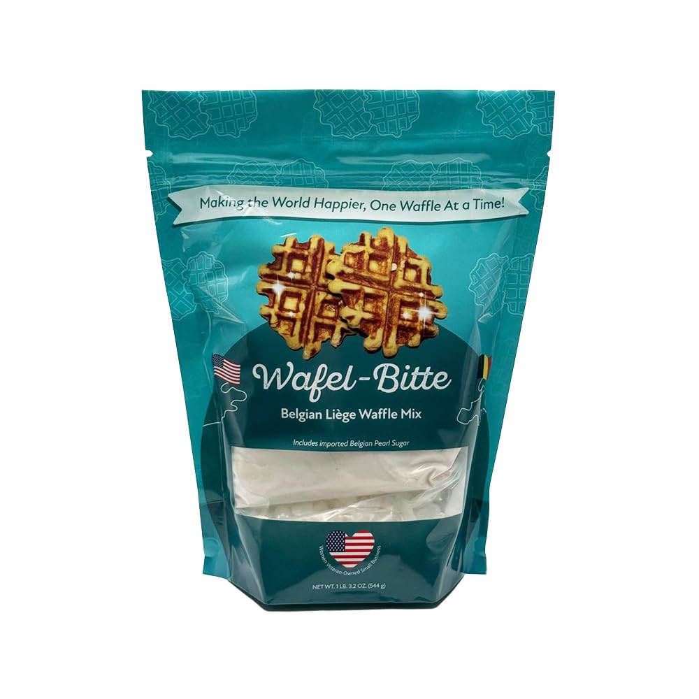 Wafel-Bitte Belgian Liege Waffle Mix with Imported Belgian Pearl Sugar