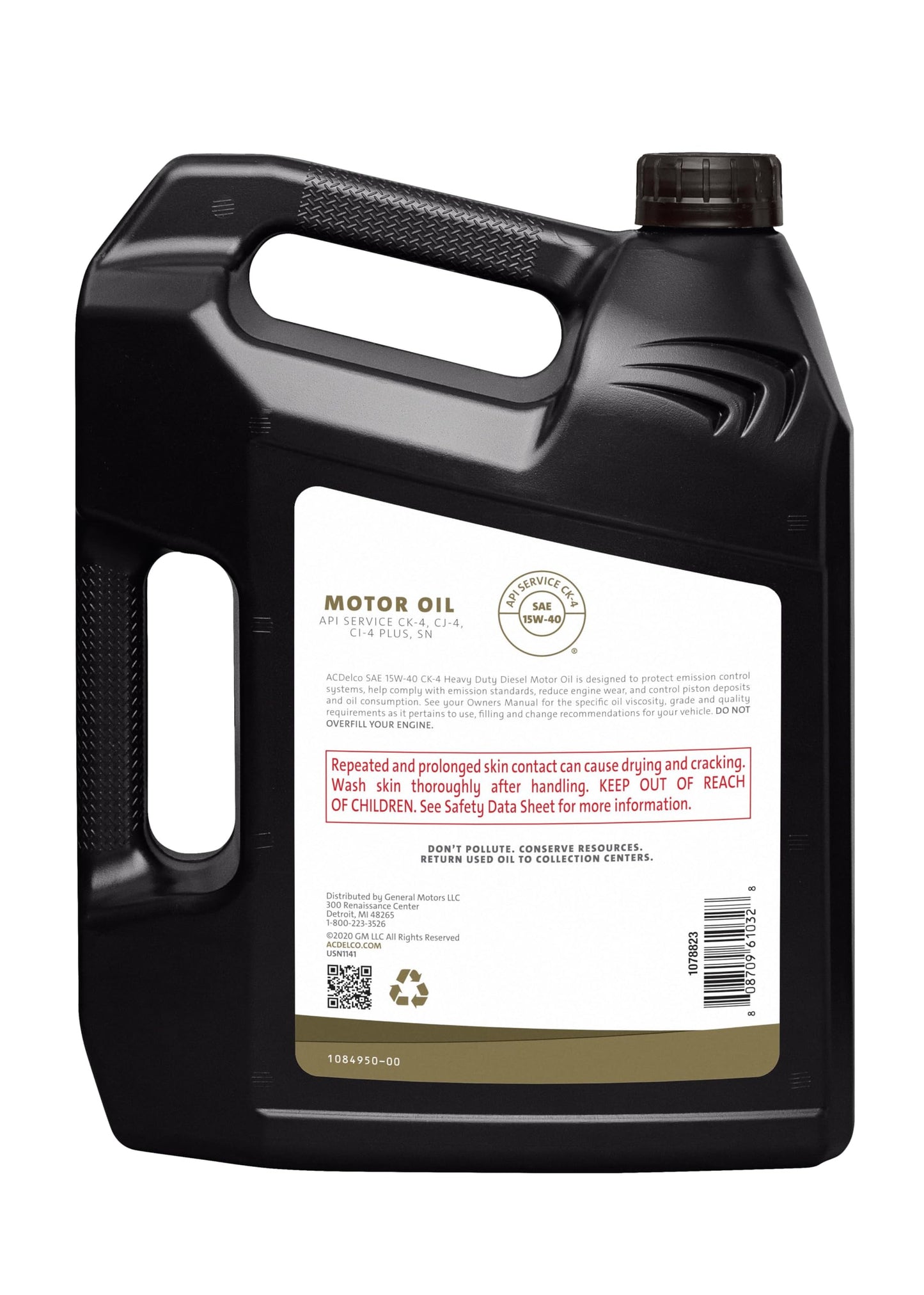 ACDelco Gold 10-9214 (88865911) CK-4 Diesel 15W-40 Motor Oil - 1 gal (Pack of 3)
